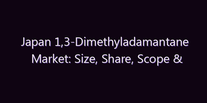 Japan 1,3-Dimethyladamantane Market: Size, Share, Scope & Forecast 2026–2034