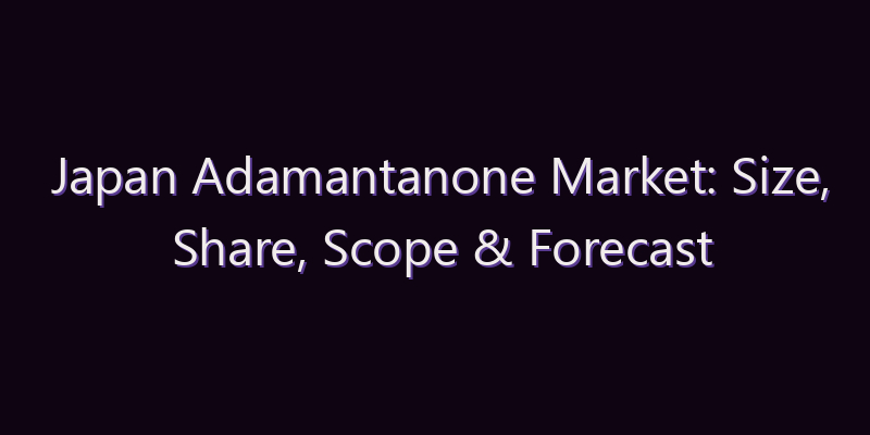 Japan Adamantanone Market: Size, Share, Scope & Forecast 2026–2034
