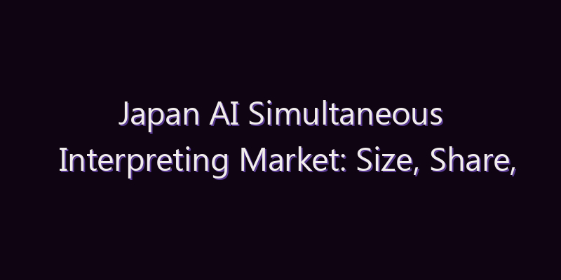 Japan AI Simultaneous Interpreting Market: Size, Share, Scope & Forecast 2026–2034