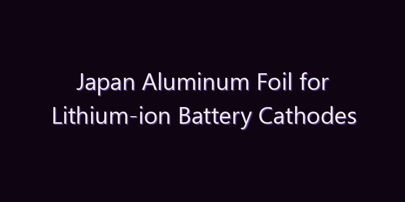 Japan Aluminum Foil for Lithium-ion Battery Cathodes Market: Size, Share, Scope & Forecast 2026–2034