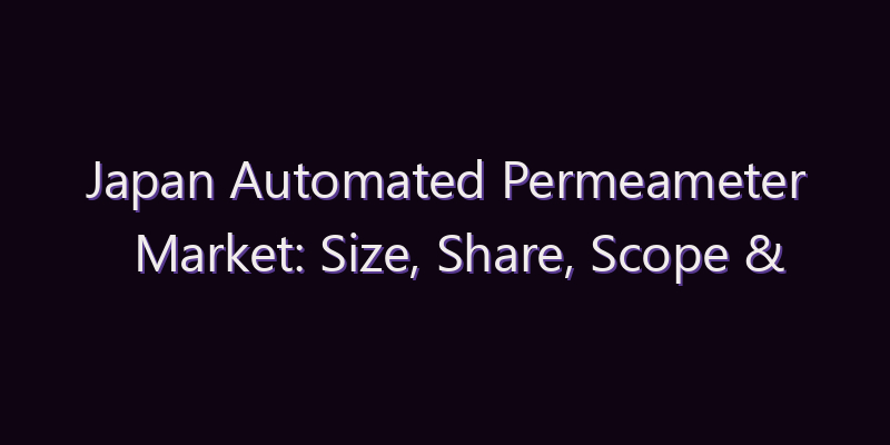 Japan Automated Permeameter Market: Size, Share, Scope & Forecast 2026–2034
