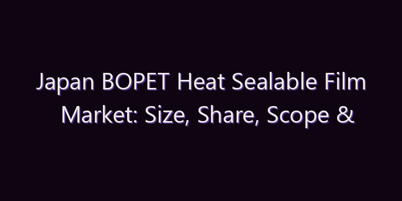 Japan BOPET Heat Sealable Film Market: Size, Share, Scope & Forecast 2026–2034