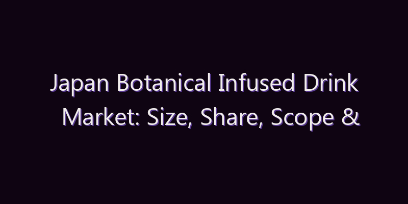 Japan Botanical Infused Drink Market: Size, Share, Scope & Forecast 2026–2034