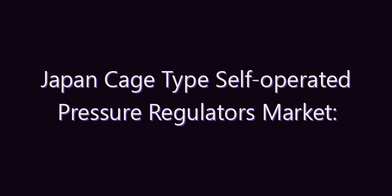 Japan Cage Type Self-operated Pressure Regulators Market: Size, Share, Scope & Forecast 2026–2034