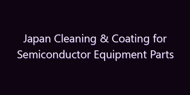 Japan Cleaning & Coating for Semiconductor Equipment Parts Market: Size, Share, Scope & Forecast 2026–2034