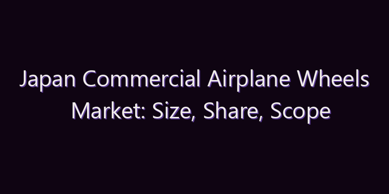 Japan Commercial Airplane Wheels Market: Size, Share, Scope & Forecast 2026–2034