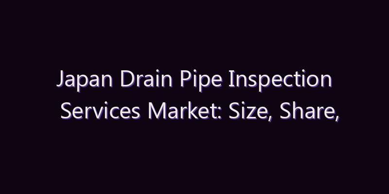 Japan Drain Pipe Inspection Services Market: Size, Share, Scope & Forecast 2026–2034