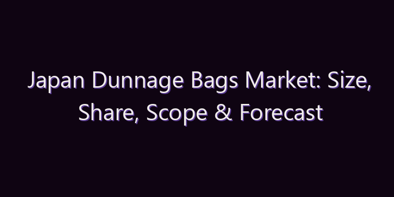 Japan Dunnage Bags Market: Size, Share, Scope & Forecast 2026–2034