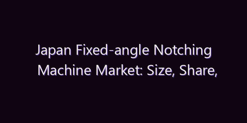 Japan Fixed-angle Notching Machine Market: Size, Share, Scope & Forecast 2026–2034