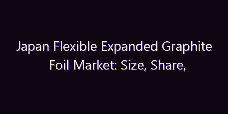 Japan Flexible Expanded Graphite Foil Market: Size, Share, Scope & Forecast 2026–2034
