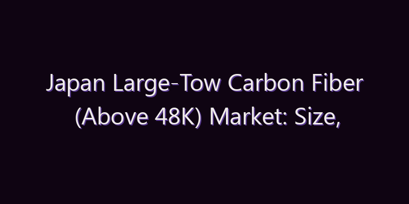Japan Large-Tow Carbon Fiber (Above 48K) Market: Size, Share, Scope & Forecast 2026–2034