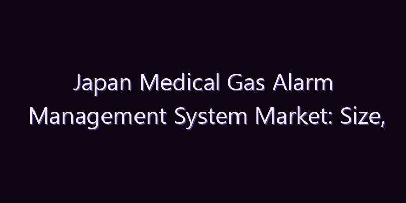 Japan Medical Gas Alarm Management System Market: Size, Share, Scope & Forecast 2026–2034