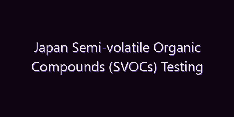 Japan Semi-volatile Organic Compounds (SVOCs) Testing Service Market: Size, Share, Scope & Forecast 2026–2034
