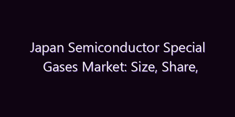 Japan Semiconductor Special Gases Market: Size, Share, Scope & Forecast 2026–2034