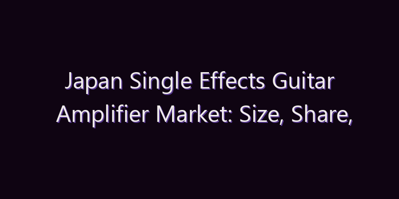 Japan Single Effects Guitar Amplifier Market: Size, Share, Scope & Forecast 2026–2034