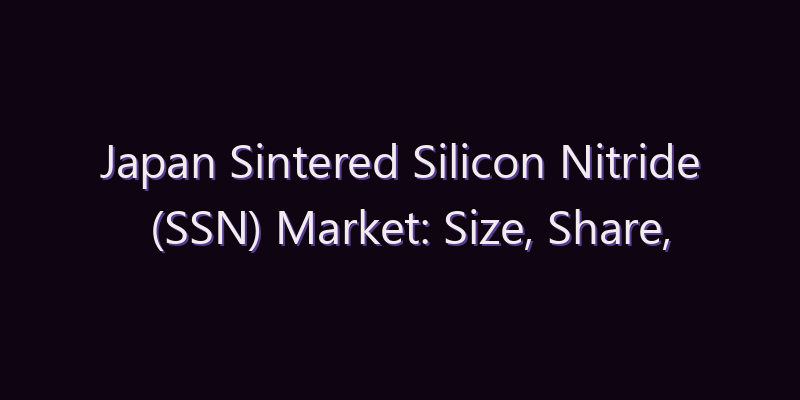 Japan Sintered Silicon Nitride (SSN) Market: Size, Share, Scope & Forecast 2026–2034