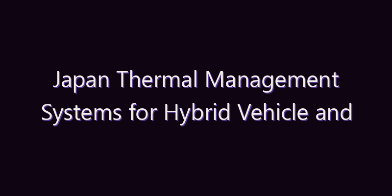 Japan Thermal Management Systems for Hybrid Vehicle and Electric Vehicles Market: Size, Share, Scope & Forecast 2026–2034
