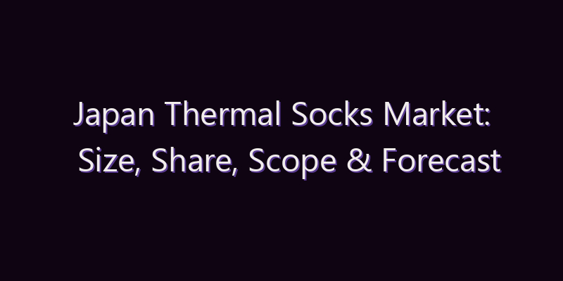 Japan Thermal Socks Market: Size, Share, Scope & Forecast 2026–2034